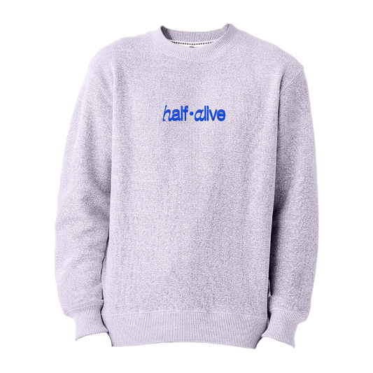 the fuzzy crewneck - ice purple